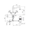 Смесители Nicolazzi 1432BZ18 Смеситель двухвентильный с поворотным изливом для раковины