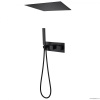 Душевая программа Душевая система скрытого монтажа без излива, термостат, черная матовая
