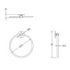 Аксессуары для ванной Кольцо для полотенца 215 мм