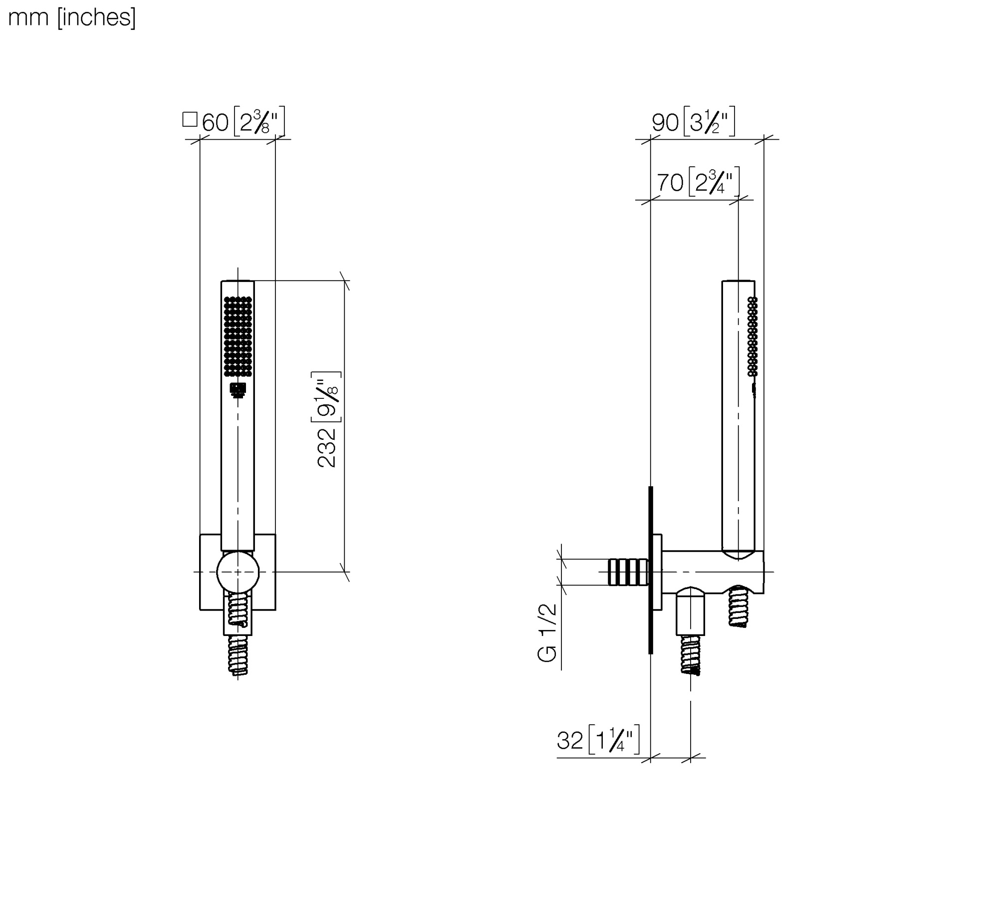 Душевая программа Душевой гарнитур, ручной душ, держатель ручного душа с шланговым подсоединением, шланг 1250 мм, хром 