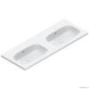 Раковины Раковина 120x46 двойная, без отверстий под смеситель, покрытие Cataglaze+, цвет белый глянцевый
