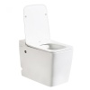 Унитазы Унитаз приставной белый с импульсным смывом