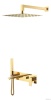 Смесители Смеситель встроенный + верхний+ ручной душ Shinny Gold