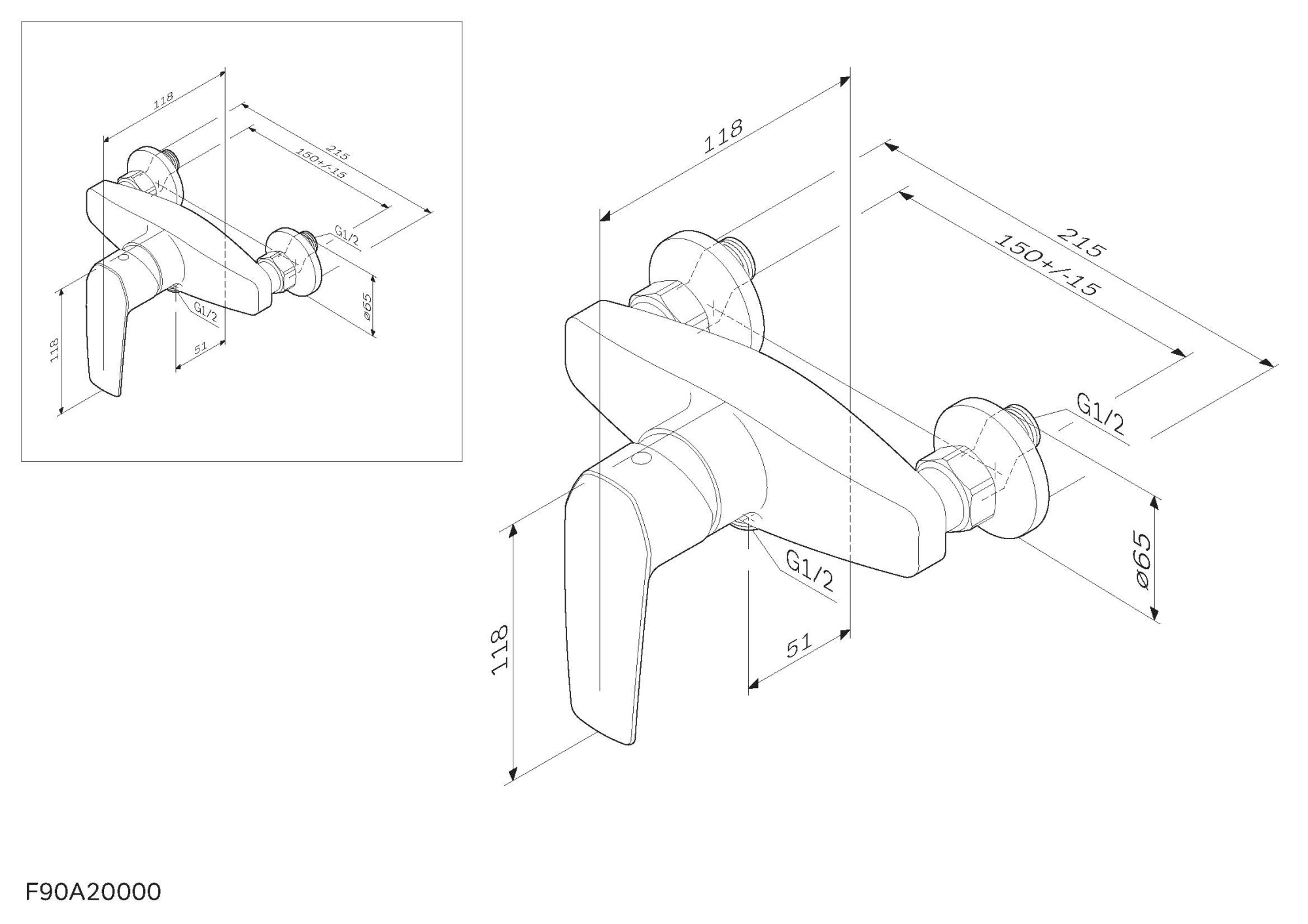 Смесители Смеситель для душа, черный