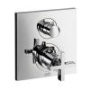 Смесители Термостат с запорным/ переключающим вентилем, с крестовой рукояткой, скрытый монтаж, цвет хром