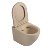 Унитазы Унитаз подвесной бежевый матовый, безободковый
