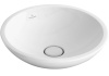Раковины Раковина накладная круглая 43 см, высота 12 см, с переливом, с грязеотталкивающим покрытием CeramicPlus