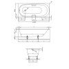 Ванны Ванна стальная встраиваемая 180x80x45 см, черная матовая