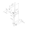 Душевая программа Душевая система, набор: смеситель для душа с термостатом, верхний душ d 220 мм, ручной душ 1 функция