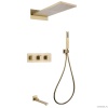 Душевая программа Душевая система скрытого монтажа с изливом, термостат, золото матовое
