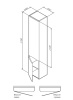 Мебель для ванной Шкаф-колонна, подвесной, правый, 35 см, двери, белый, глянец, ш