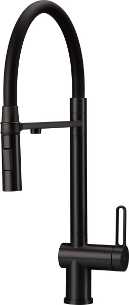 Смеситель для кухни MAGNETIC, с подключением для фильтра воды и вытяжным изливом (черный)