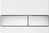 Системы инсталляции стеклянная панель смыва унитаза TECEsquare для системы с двойным смывом, стекло белое, клавиши хром глянцевый