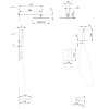 Душевая программа Душевая система скрытого монтажа с изливом, термостат, хром