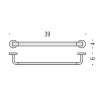 Аксессуары для ванной Полотенцедержатель 39 см, цвет хром