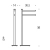 Аксессуары для ванной Стойка с 2 полотенцедержателями, высота 86 см, цвет хром
