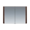 Мебель для ванной Зеркало, зеркальный шкаф, 100 см, с подсветкой, табачный дуб, текстурированн