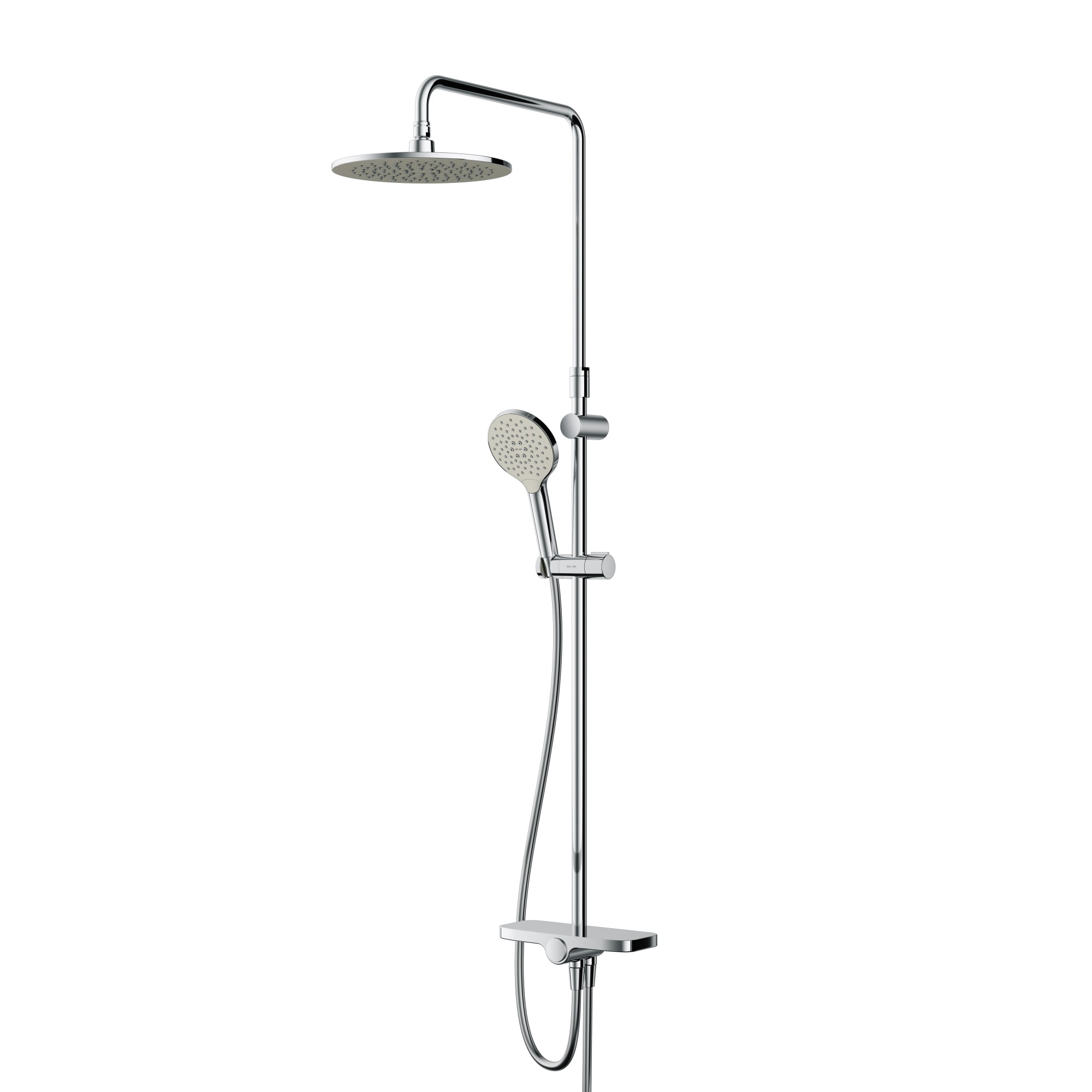 Душевая программа Душевая система: верхний душ 250мм, ручной душ 120 мм, 3 функции, душевая штанга 1030-1460 мм 