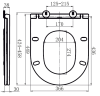 Сиденья для унитазов Сиденье для подвесного унитаза,микролифт