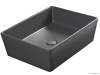 Раковины Раковина накладная, без отверстий для смесителя, без перелива, антрацит