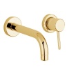 Смесители Смеситель для раковины из стены излив 200 мм, золото