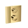Смесители Смеситель для душа, встраиваемый, термостат, на 2 источника, с запорным вентилем, цвет золото