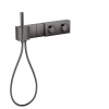 Смесители Смеситель для душа 470/100, встраиваемый, термостат, на 2 источника, с ручным душем, цвет черный