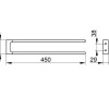 Аксессуары для ванной Держатель для полотенца двойной 45 см (хром черный шлифованный)