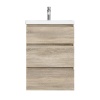 Мебель для ванной База под раковину, напольная, 60 см, 3 ящика, светлый дуб
