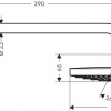 Душевая программа Верхний душ 240 мм с держателем 390 мм, тип струи: RainAir, Rain, хром/белый
