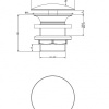 Комплектующие Gessi  Донный клапан свободного слива для раковины без перелива, цвет: хром