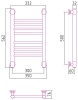 Полотенцесушители Дизайн-радиатор 500х300