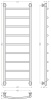 Полотенцесушители Полотенцесушитель 1200х400 (Матовый чёрный)