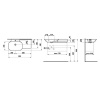 Раковины Laufen INO Раковина 900х450х120мм без отв. под смеситель, полка справа, цвет: белый