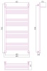 Полотенцесушители Дизайн-радиатор 1 полка 1200х600