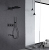 Душевая программа Душевая система скрытого монтажа с изливом, термостат, черная матовая