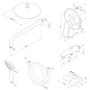 Душевая программа Набор: смеситель для верхнего душа, верхний душ 220 мм, держатель для верхнего душа, душевой набор