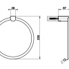 Аксессуары для ванной Кольцо для полотенца хром