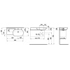 Раковины Laufen INO Раковина 900х450х120мм с 1 отв. под смесит, полка слева, цвет: белый (продаем с базами 4.0300.2.110.26/4.2540.1.030.171.1)