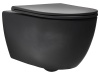 Унитазы Унитаз подвесной "Rimless"  размер 56x37 цвет черный матовый