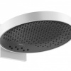 Душевая программа Верхний душ настенный, 360 мм, 3 типа струи, белый, душевой диск - графит