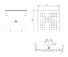 Душевая программа Верхний душ 300х300 мм, сталь