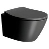 Унитазы Унитаз подвесной, безободковый (чёрный матовый)