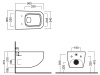 Унитазы Унитаз подвесной безободковый 56x36 см, цвет белый матовый