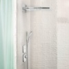 Смесители Термостат ShowerSelect HighFlow с отдельным выводом для ручного душа, стеклянный, белый/хром