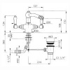 Смесители Смеситель для биде, с донным клапаном, ручки PETIT M. BLANC