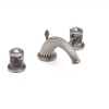 Смесители Смеситель для раковины на 3 отверстия, с донным клапаном, цвет состаренный никель