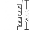Комплектующие Шланг для душа, длина шланга 2000 мм, хром